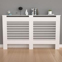 Horizontal Radiator Cover Grill Shelf Cabinet MDF Wood Modern Traditional Furniture