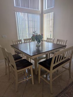 Counter height dinning table