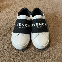 Givenchy Designer Sneakers Kids Size 12.5) Toddler Unisex Leather Paris White