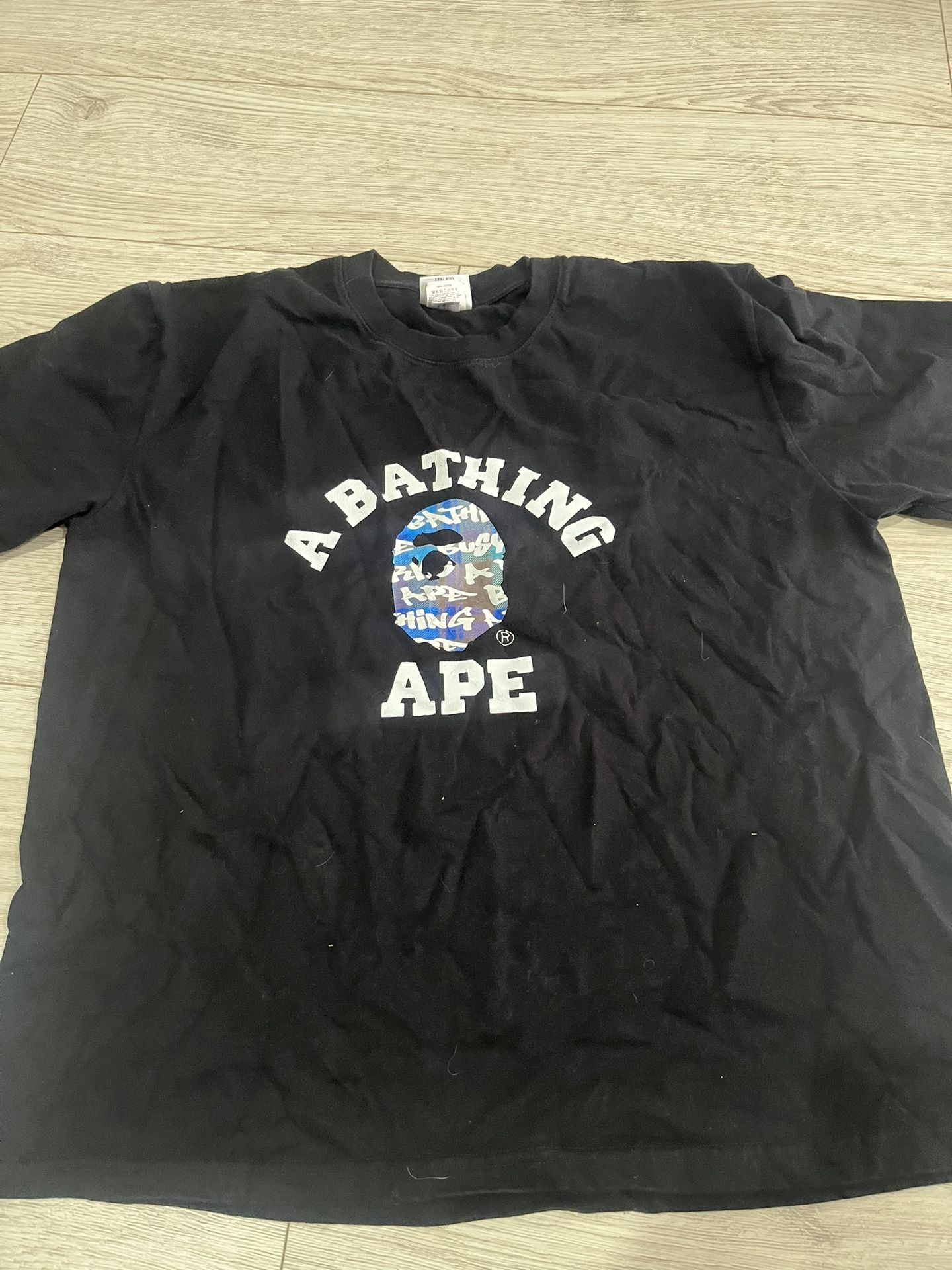 bape college tee size large