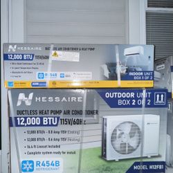 Hessaire Ductless AC/Heat Pump 12,000 BTU BRAND NEW