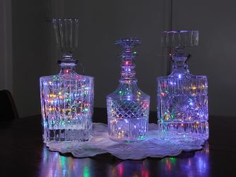 Crystal Decanters, Champagne Bucket, & Bowl