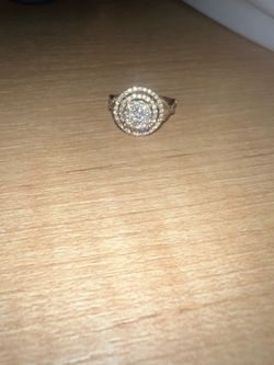 Size 7 12k Diamond Ring