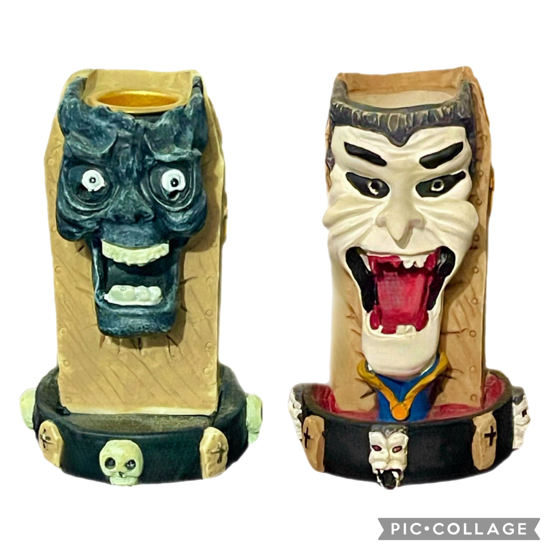 Unique Vampire & Demon Candle Holders