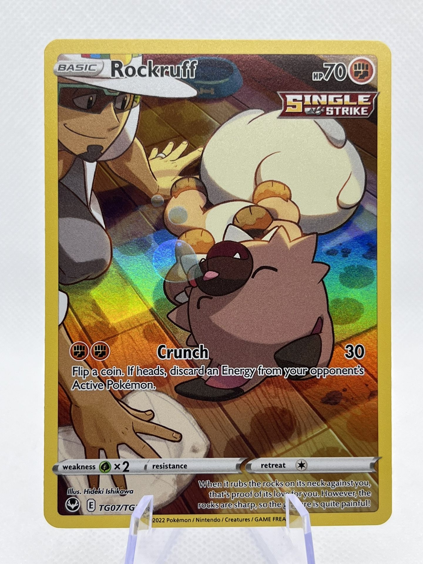 NM Pokemon Silver Tempest Rockruff Trainer Gallery TG07 Full Art #TG07/TG30
