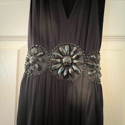 Black dress with beading at waist size Small