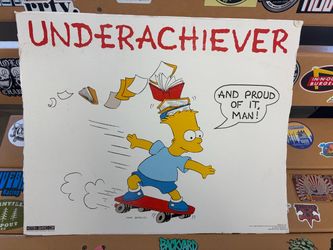 BART simpsons underachiever poster vintage