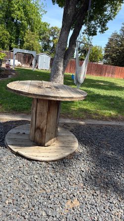 FREE!!!! 2 Wood spools. Use as table or whatever free