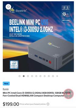 Beelink U55 Mini PC Intel i3-5005U 8GB RAM 128GB SSD
