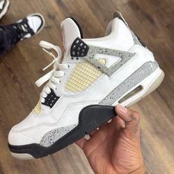Jordan 4 Retro White Cement (size 9)