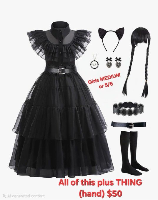 WEDNESDAY PARTY HALLOWEEN COSTUME 