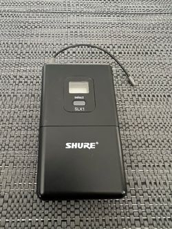Shure SLX1 Wireless Transmitter Body Pack - G4 470-494 MHz with 93 mic element
