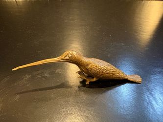 Vintage Solid Brass Hummingbird Long Billed Bird Textured Body 4.5” Long