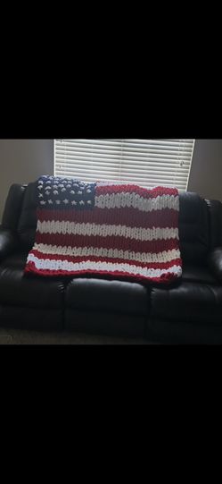 Hand Knit Blankets / Flags
