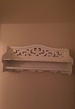 Wood white shelf