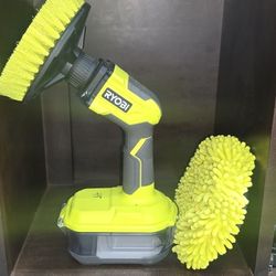 RYOBI 18V CORDLESS HAND SCRUBBER WITH 2 PADS 45$ TOOL ONLY 