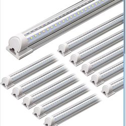 Barrina LED Shop Light, 4FT 40W 5500LM 5000K Daylight White, V Shape, Clear C...