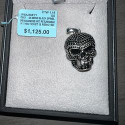 Spinel Stones Skull head Charm