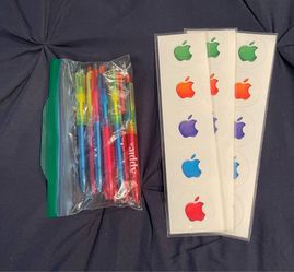 Apple Computer, 9 pens and 3 book markers