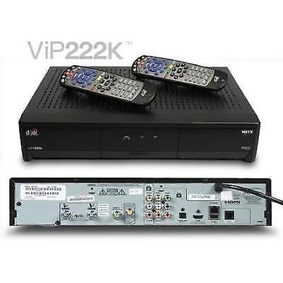 Dish Network High Definition VIP 222K Dual tuner receiver with 2 remote controls