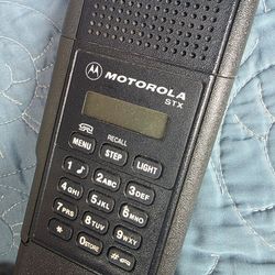 Vintage Motorola Stx Two Way Radio W/ Battery & Antenna