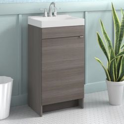 17” Single Bathroom Vanity with Cultured Marble