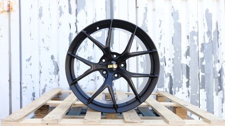 19 INCH STAGGERED SET BBS FIR STYLE WHEELS RIMS 19X8.5 +35 / 19X9.5 +35 (5X120) CB: 72.6