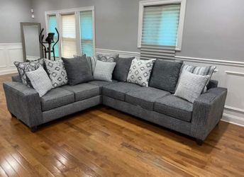 Large Grey Sectional Sofa Couch