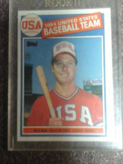 85 Topps Mark McGwire rookie card