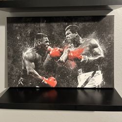 24x16 Mike Tyson vs Muhammad Ali Canvas Wall Art – Ready to Hang