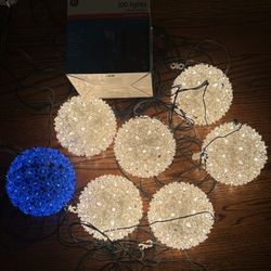 7 Super Sphere LED Outdoor Hanging Christmas Holiday Ball Lights