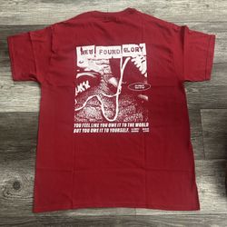 Men’s Large New Found Glory Shirt Red 20th Anniversary Self Titled Album 