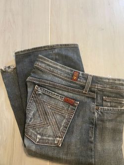 7 For All Man Kind Low Rise Boot Cut Jeans