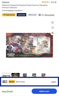 Pokémon Great Tusk Iron Threads Ex Premium Collection