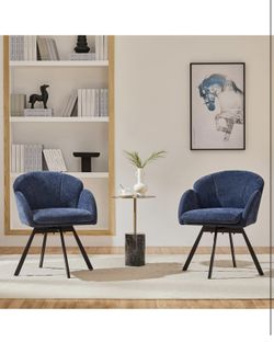 Pair Of Swivel Accent Chairs 