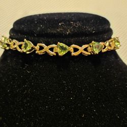 14K Emerald bracelet 