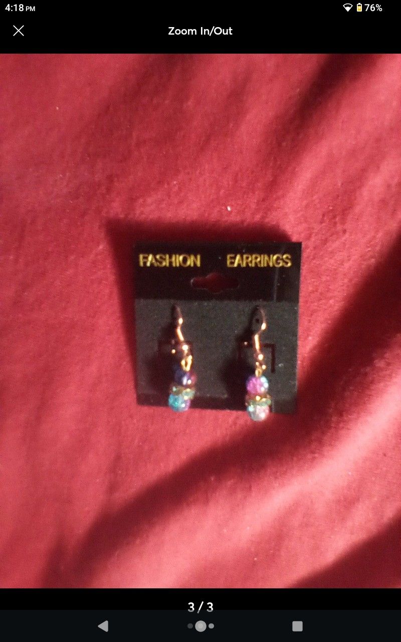 Crystal Earrings.
