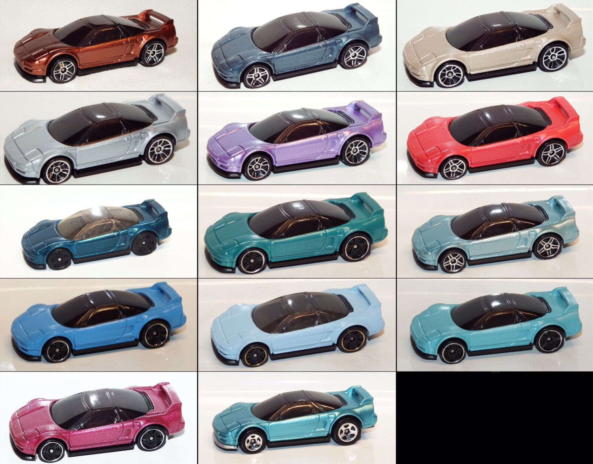 Hot Wheels 1990 Acura NSX Custom Paint Lot Of 14