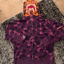 Bape jacket purple tiger face XL 