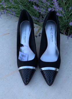 Women’s pumps black and silver size 7
