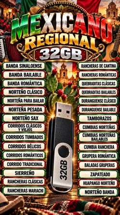 🇲🇽🎶 MEXICANO REGIONAL 32GB 🎶🇲🇽