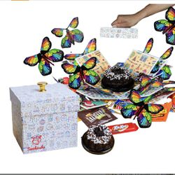 Send A Cache Box With Butterfly’s And Cupcake Holder