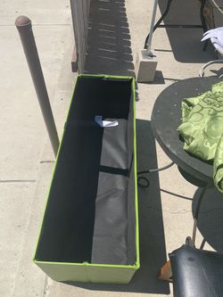 Green Leather Bench That Opens Up.