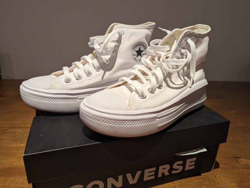 Women's Converse Chuck Taylor All Star Move High-Top Sneaker In White - Size 6