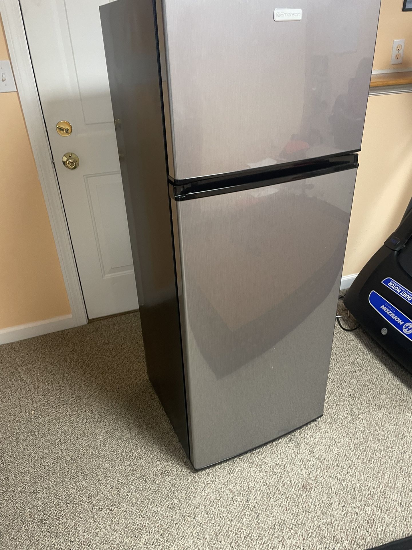 Emerson 10.1-Cu.-Ft. Stainless Steel 2-Door Refrigerator Compact - Like New