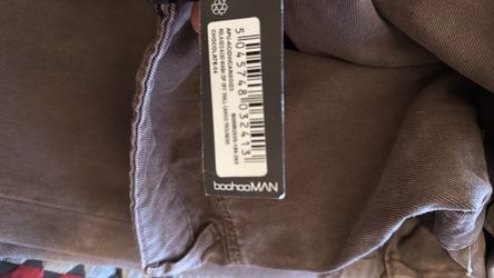 Relaxed acid wash, cargo trousers chocolate