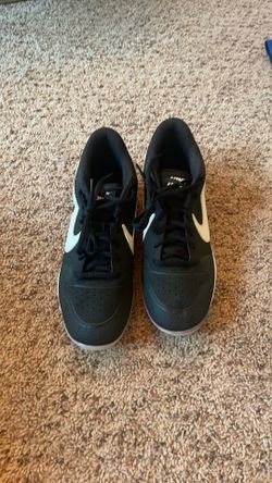 Black Nike baseball cleats metal size 10