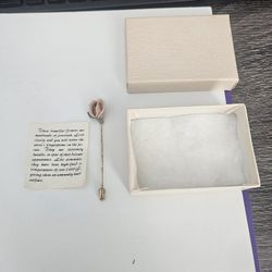 Vintage Porcelain Flower Brooch For $5