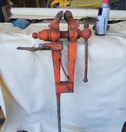 Vintage blacksmith post vise