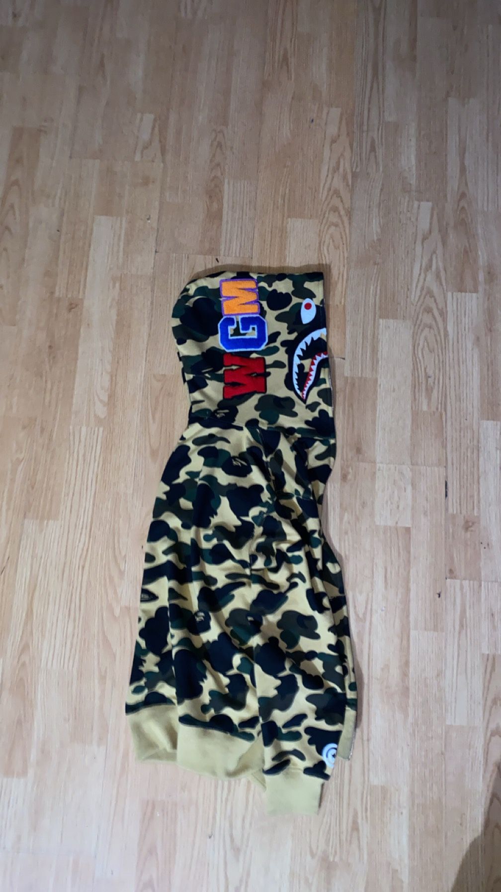 Bape Hoodie Fully Zip Up Yellow
